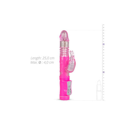 Rabbit Vibrator Thrusting and Rotating Balls Pink