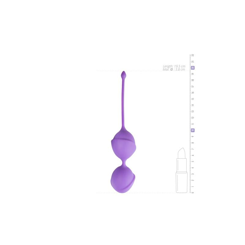 Double Vagina Balls Silicone Purple