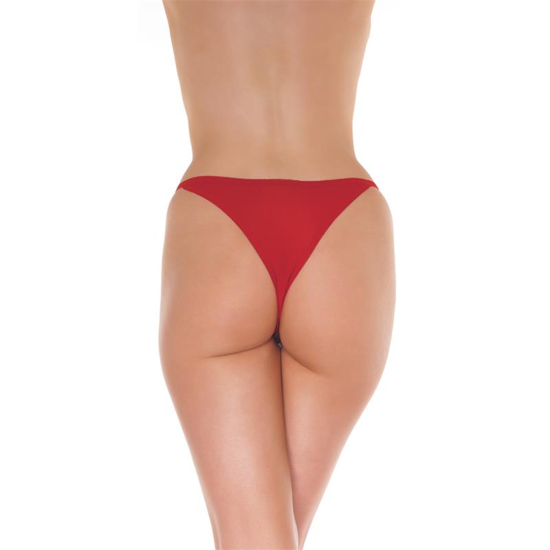 Rimba Amorable Open G String Red One Size