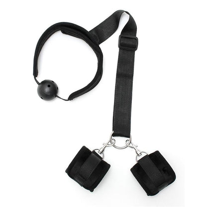 Set Mouthgag with Cuffs Black