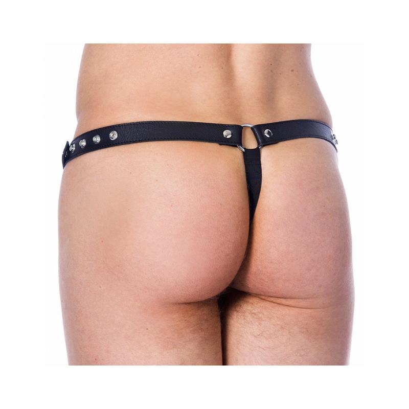 Leather G string Adjustable with Rivets