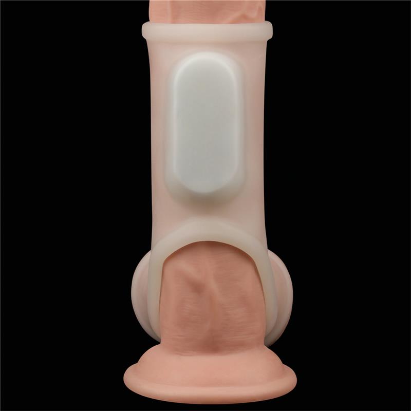 Penis and Testicles Sleeve with Vibration Silk Knights