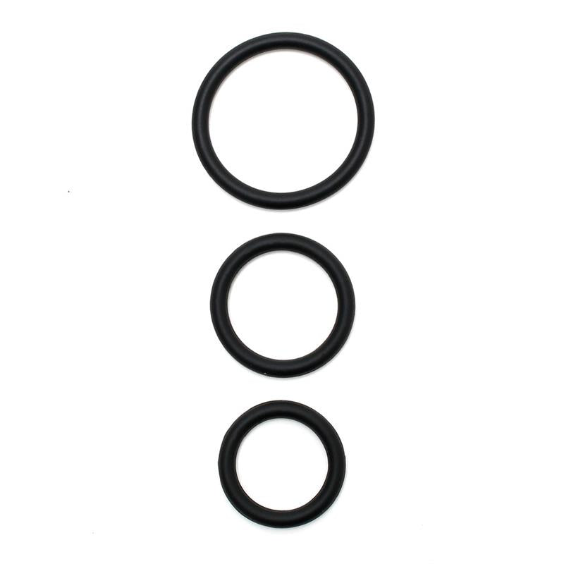 Set of 3 silicone penis rings