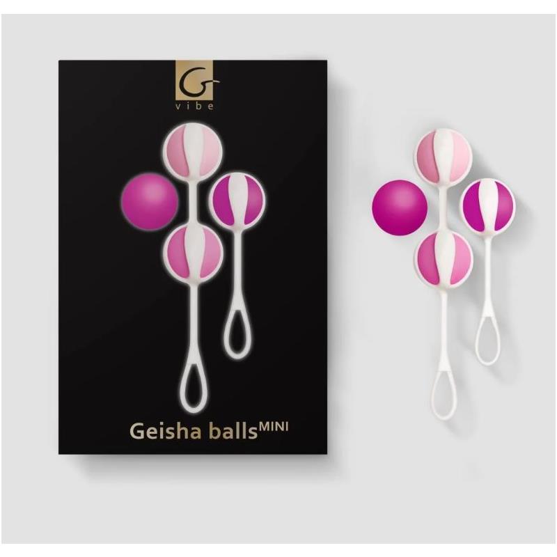 Set of 4 Geisha Balls Mini Raspberry