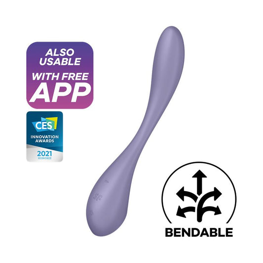 G Spot Flex 5 Multi Vibrator with Satisfyer Connect APP Lilac