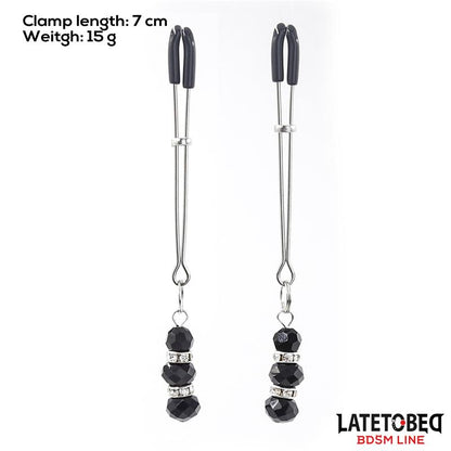 Nipple Clamps with Glass Beads