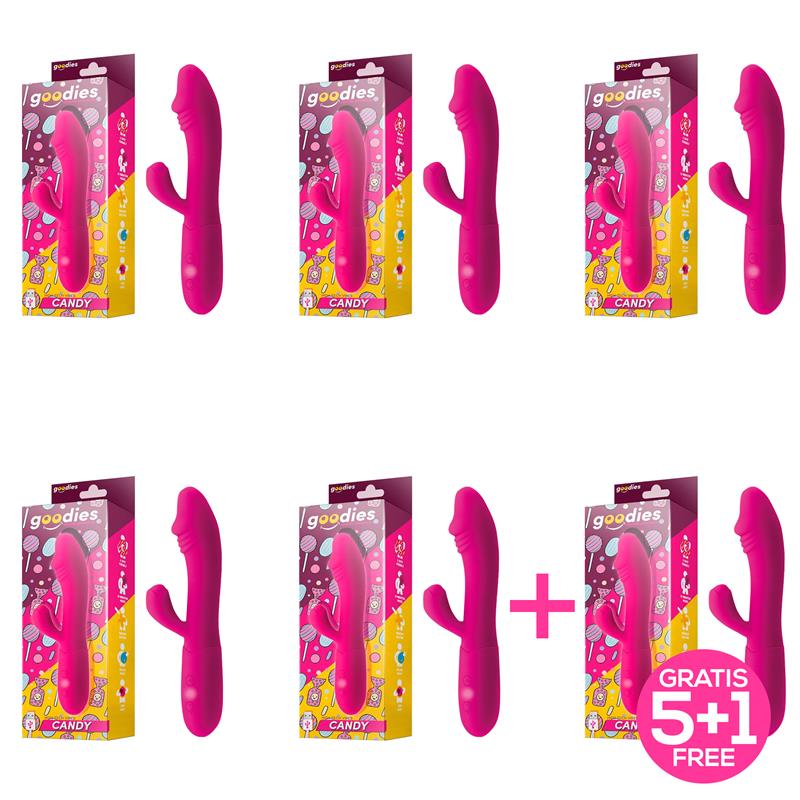 Pack 51 Candy G Spot Rabbit Vibe USB Silicone Fucshia