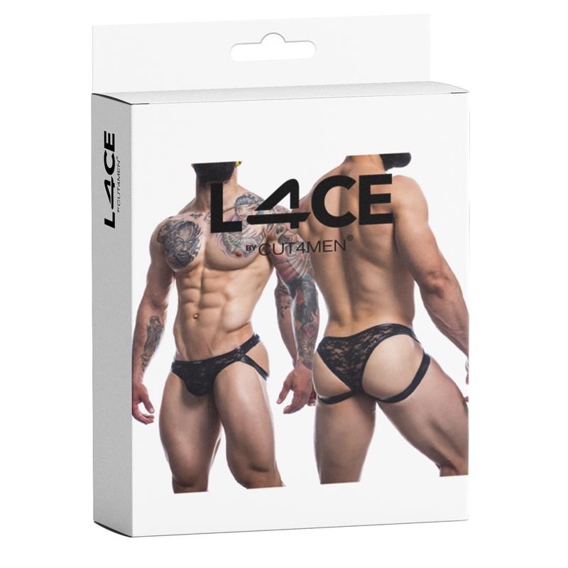 L4CE04 Slip with Jockstrap Details with Lace