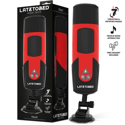 Telio Advanced with Rotation Thrusting and Moaning Masturbator with Suction Cup