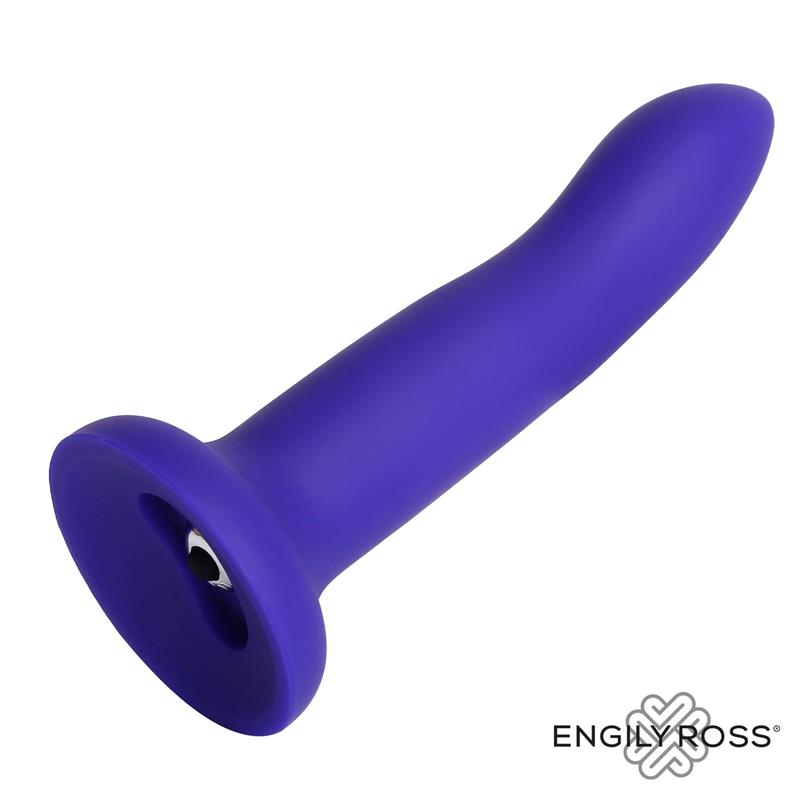 Vibrating Color Changing Dildo Blue to Purple Size M 17 cm