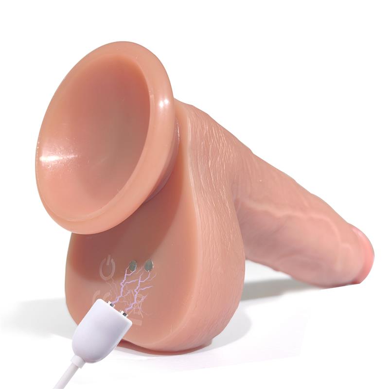 Tiberio Realistic Turbo Shaking Dildo with Thrusting 360º Rotation and Remote Control Liquid Silicone