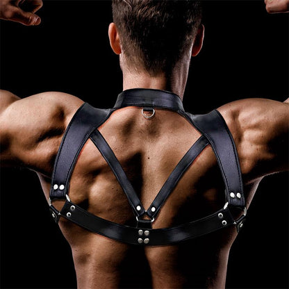 Darius Chest Bondage Harness for Men Vegan Leather