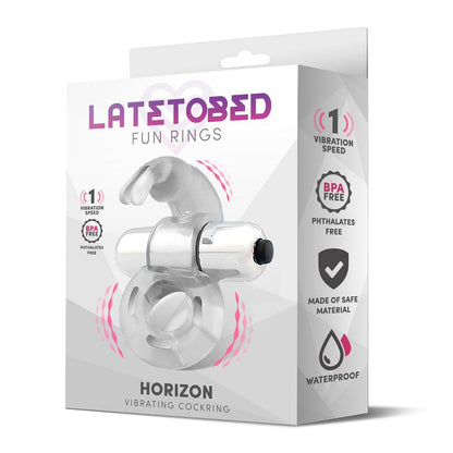 Horizon Vibrating Penis Ring with Rabbit Clear