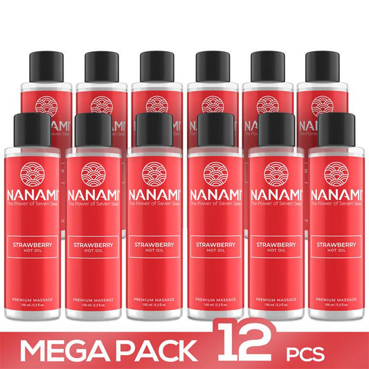 Pack 12 Hot Oil Massage Strawberry Aroma 100 ml